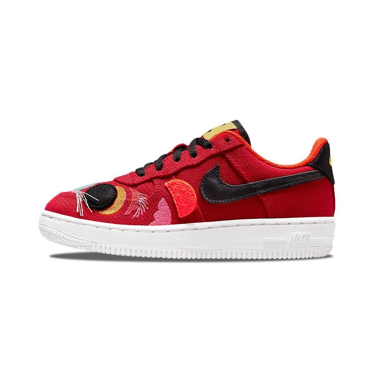 New Nike Air Force 1 LV8 'Lion Dance' Lion Dance Low Top Skateboard Shoes Red Year Of The Tiger Children Aged 3 7 Years Old DQ5071-601
