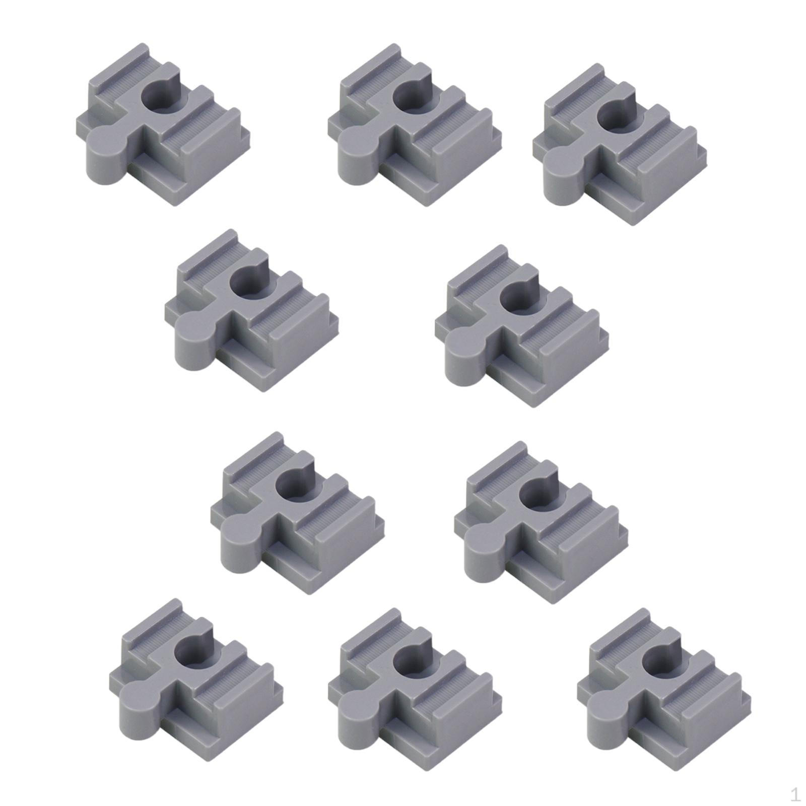 

10 деревянных рельс для игрушечных поездов серый