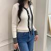 New ArriVals Open Run Women V Neck Button Knit With Next Strap Color