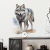3D Realistic Wolf Wall Sticker Self-Adhesive Background Decor for Bedroom Living Room Home Decoration