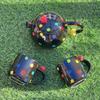 WA Colorful Polka Dot Ceramic Teapot Set