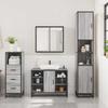 3 Piece Bathroom Furniture Set Grey Sonoma Particleboard