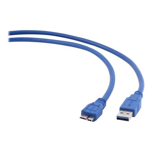 Câble USB GEMBIRD - USB 3.0 A Vers Micro B, Double Blindage - 50cm
