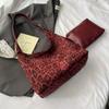 Hobo Bag Women Faux leather Leopard Print Large Capacity Daily Commute