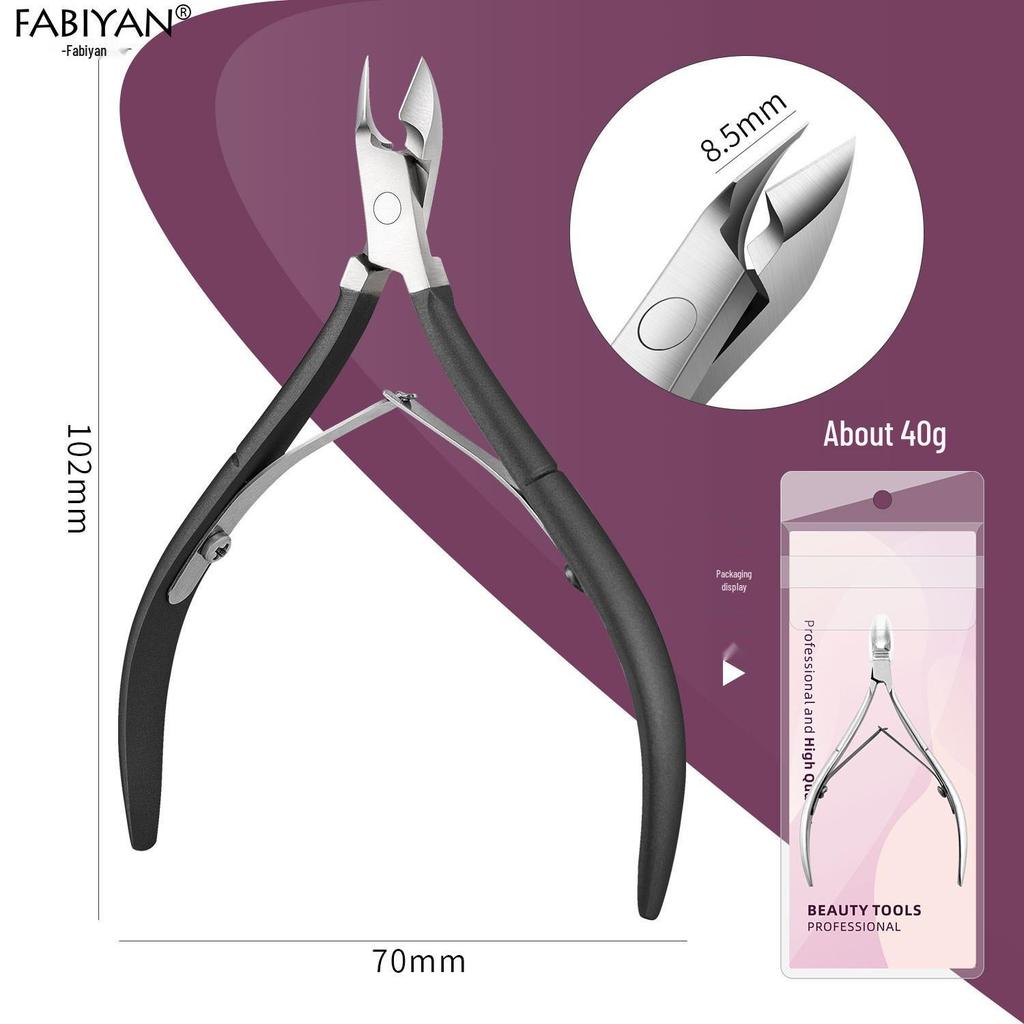 D501 Stainless Steel Cuticle Nipper & Hangnail Remover Set - Gray Manicure Tool
