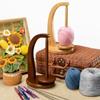 Wooden Yarn Holder Crochet Yarn Holder Spinning Knitting Tools Rotating Magnetic Thread Spool Wool Ball Winder Rotation Spinner