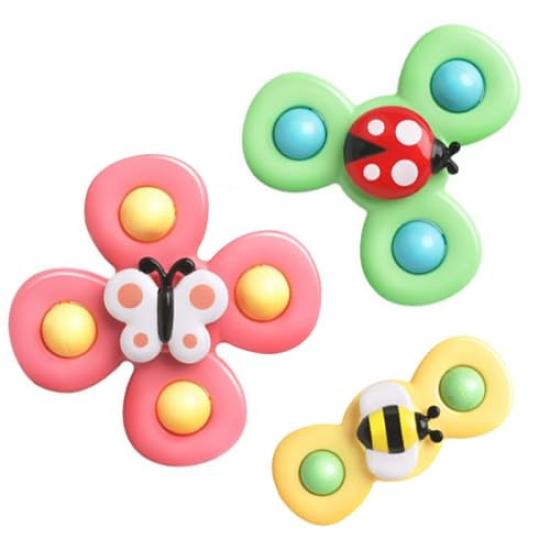 

Montessori Baby Toy Set of 3 with Sound-Making Rattles for Bathtime and Water Play