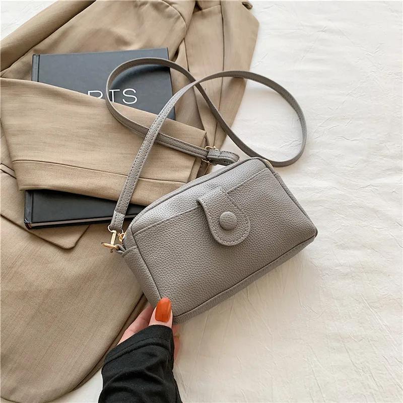 

Сумка через плечо для женщин, однотонная, маленькая, квадратная, женская сумка через плечо