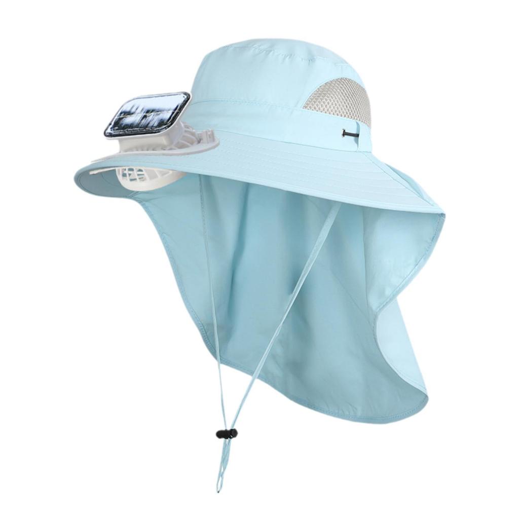 Children Outdoor Hat with Solar Fan Rechargeable Breathable Multipurpose Cooling