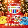 1/6/12 Stück DIY Popcorn-Zeichenstifte Magischer Popcorn-Stift 3D Aufgeblähte Verzierungs-Dekor Graffiti Schreibwaren Für Kinder Weihnachten