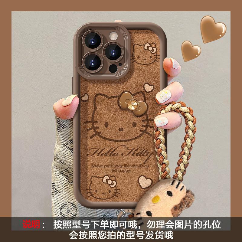 Cat Bow Doll Lanyard Suitable for Apple 11PRO Mobile Phone Case Huawei OPPO Xiaomi VIVO Lambskin X