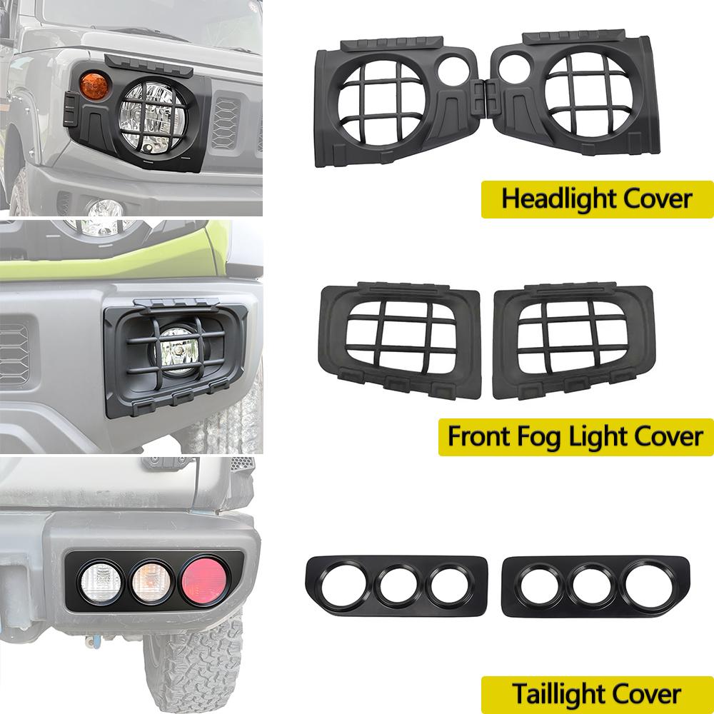 Headlight Taillight Fog Light Cover Set For Suzuki Jimny Jb64w Jb74 2019-2026 Car Light Guard Covers Exterior Accessories