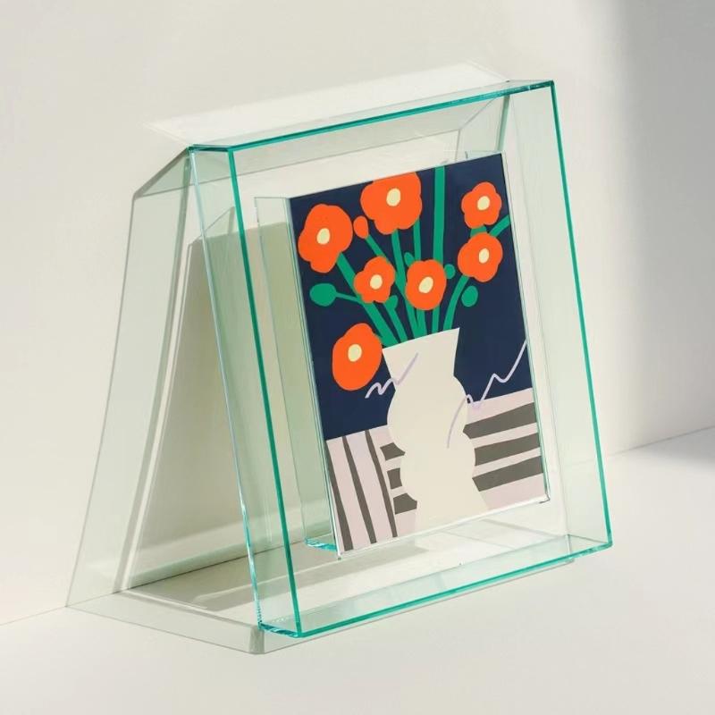 Photo Frame Acrylic Photo Holder for Desktop Display Support Horizontaled Vertical Clear