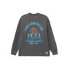 Li-Ning Logo Print Crew Neck Long Sleeve Sweatshirt Men Tops Shadow-Grey AHSRB97-2