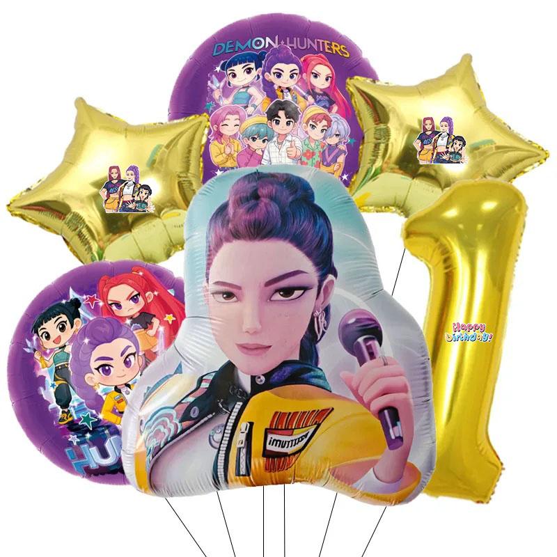 Set di 6 Palloncini in Alluminio con Numeri da 0 a 9 per Festa di Compleanno a Tema Musicale Decorazione Baby Shower Regalo