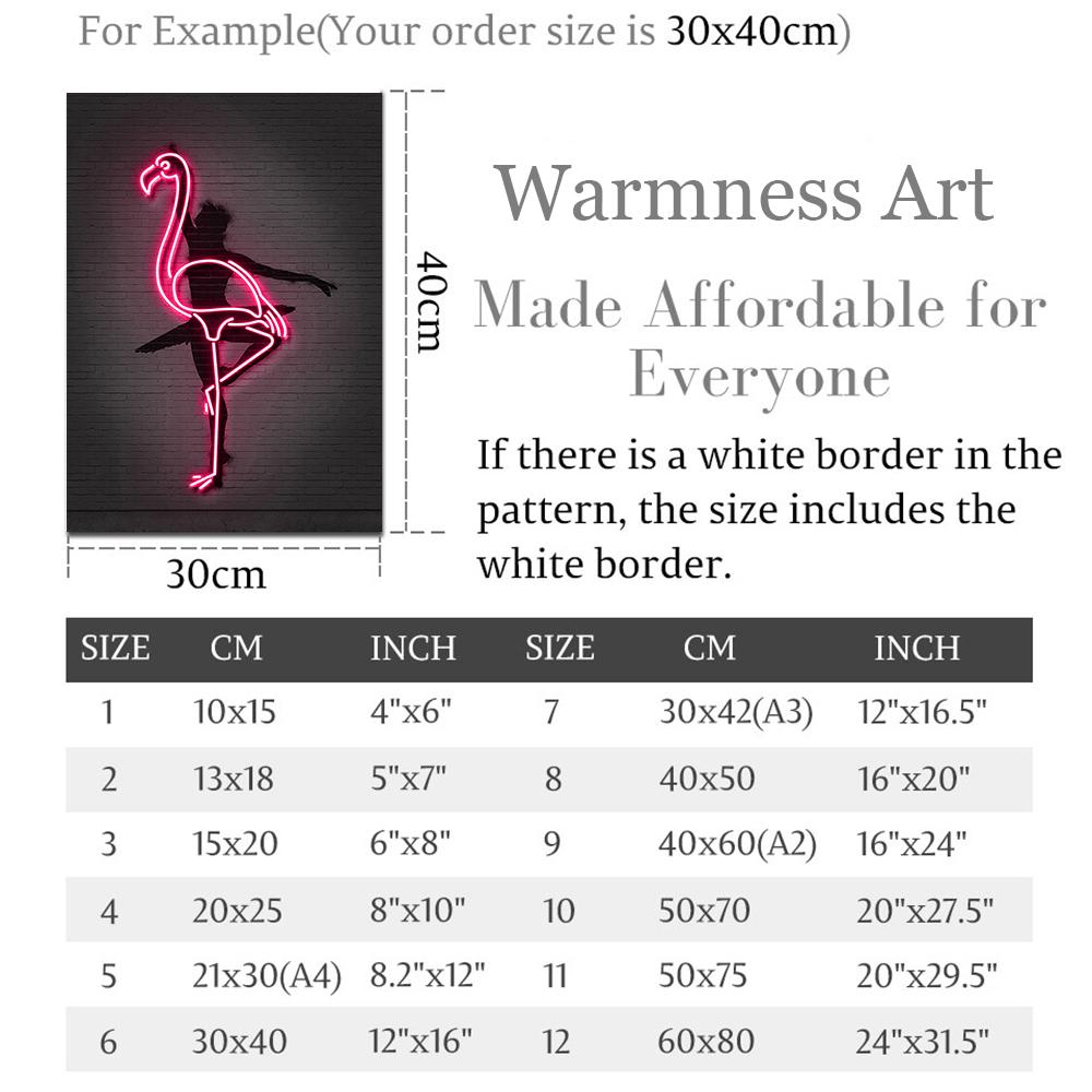 Ballerina Flamingo Canvas Painting Wall Pictures Nursery Canvas Art Print Wall Decor Street Graffiti For Home Living Room No Led