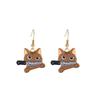Cute Cartoon Kitten Earrings - Fun, Creative, and Fashionable Animal Drops In Japanese and Korean Styles for European and American Tastes.