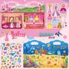 2 Set Reusable Sticker Books for Toddlers 2-4 Years, Puffy Reusable Sticker Activity Book for Kids Toddlers 1-3 Girls Boys Birthday Gifts Include