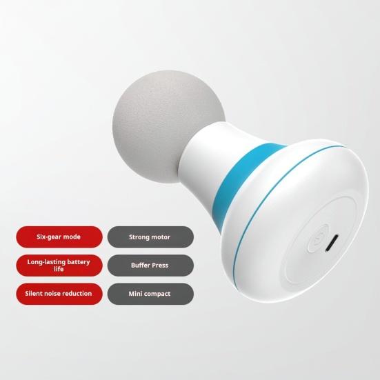 Handheld Body Massager Percussion Deep Tissues Muscle Massager with 6 Speeds USB Rechargeable Portable Electric Muscle Massager