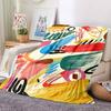 1pc Colorful Brushstroke Design Blanket Warm, Cozy, And Soft, Suitable for Sofas, Beds, Cars, And Office Use.Perfect for Camping And Travel, Making It