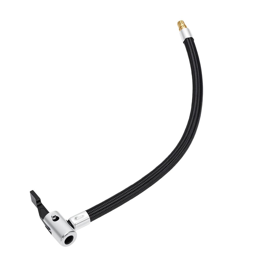 Tire Inflator Extension Tube 30cm Length Self Locking Air Nozzle Air Tire Inflator Pump Hose with M6 M8 Adapter
