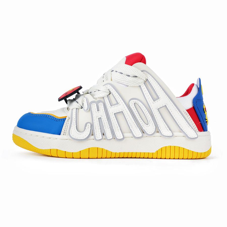 

Guochao letter splicing skateboard shoes couple platform retro casual sports shoes 44