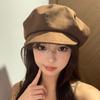 Autumn And Winter Versatile Beret Japanese Retro Literary And Artistic Octagonal Hat Big Head Circumference Showing Face Small Painter Hat Tide