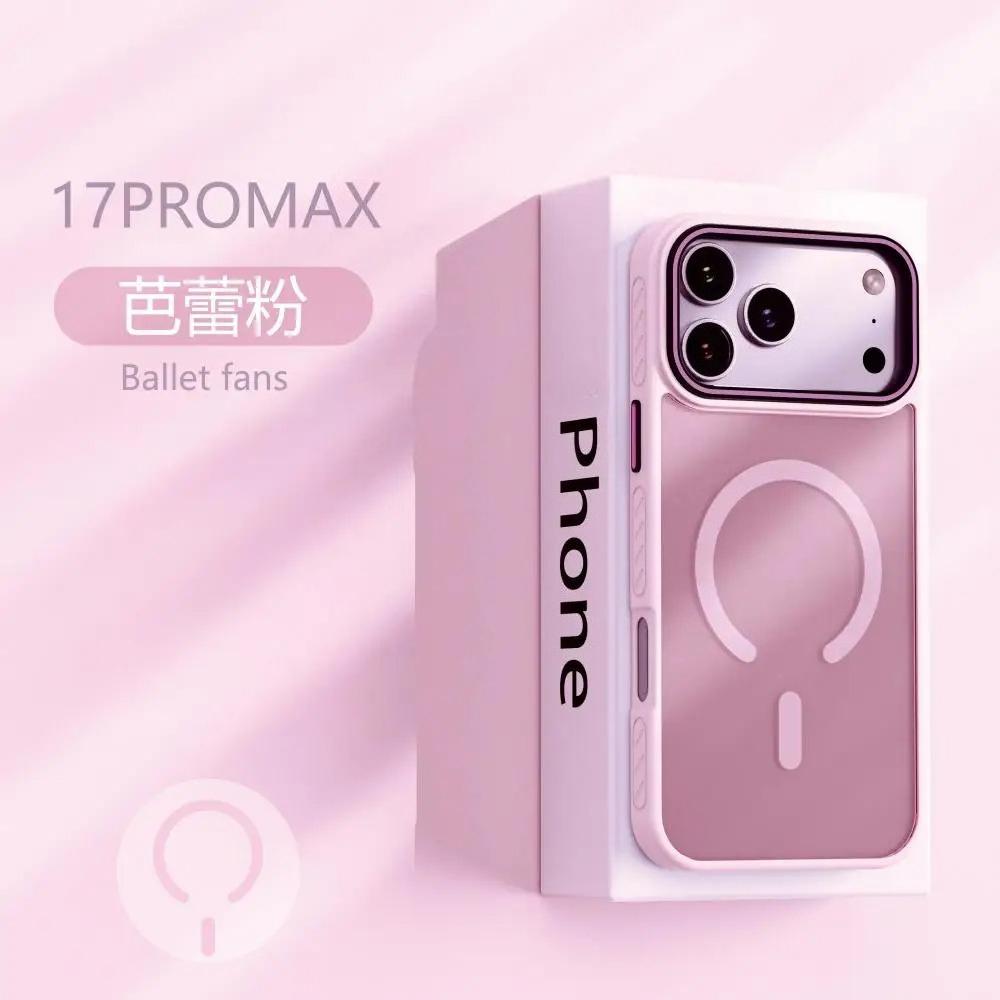 New Frosted Matte Translucent Magnetic Phone Case For 17 17 Air 17Pro 17 Pro Max For Magsafe Wireless Charge Shockproof Cover