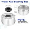 4Pack 2.72'' Trailer Hub Cap Trailer Wheel Bearing Dust Cap With Extra 4 Rubber Plugs Trailer Axle Dust Cap For EZ Lube Trailer Dust Cap 7000 To 8000