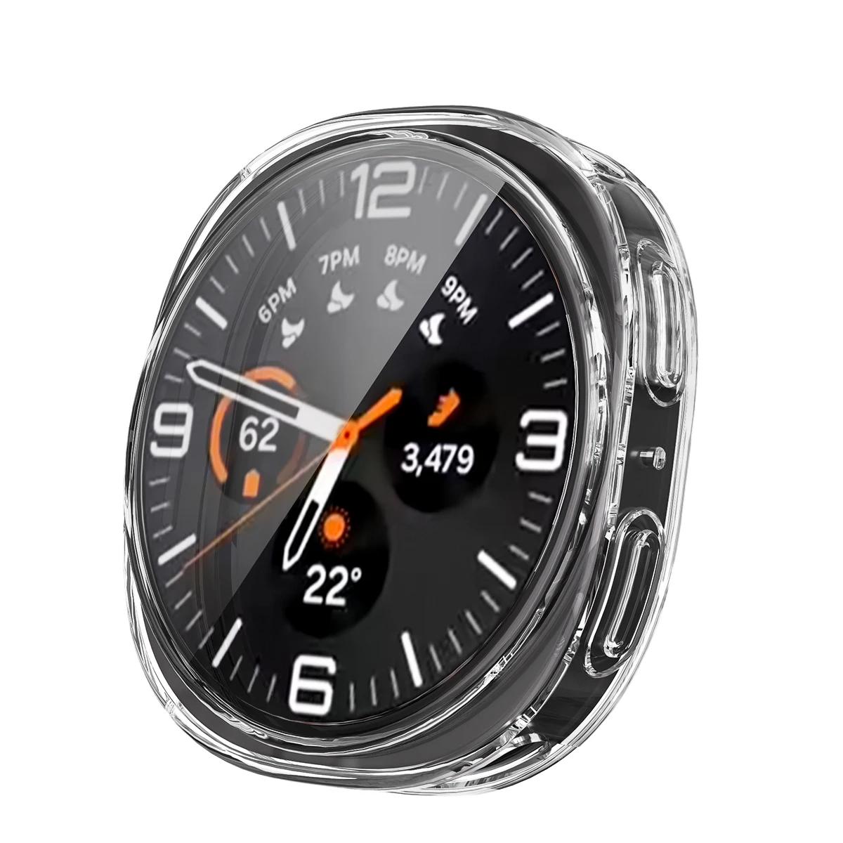 Чехол для Samsung Galaxy Watch 8 40мм 44мм Защитная пленка на экран Чехол Мягкий ТПУ бампер Защитная пленка Чехол Аксессуары для Galaxy Watch8 for Watch 8 44mm