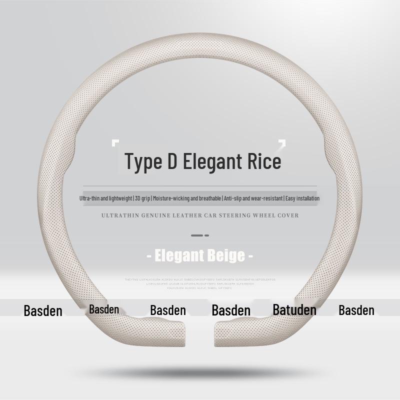 Genuine Leather Ultra-Thin Steering Wheel Cover for Nio ES6, ES8, EC6, ET5, ET7, ES7, ES5