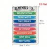 Vintage Relax Metal Sign Mindfulness Wall Art Calming Plaque Home Bedroom Decor