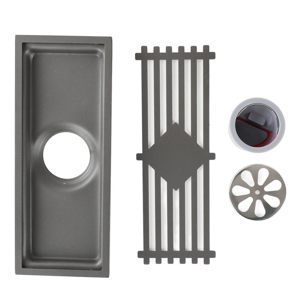 Floor Drain Stainless Steel Rectangle Corrosion Resistance Shower Grate for Kitchen Balcony Hotel