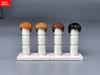 MOC Bricks 4cm Figure Body Wear Male Boy Fire Brown Hairs Assembled Building Blocks Educatinal Plastic Toys