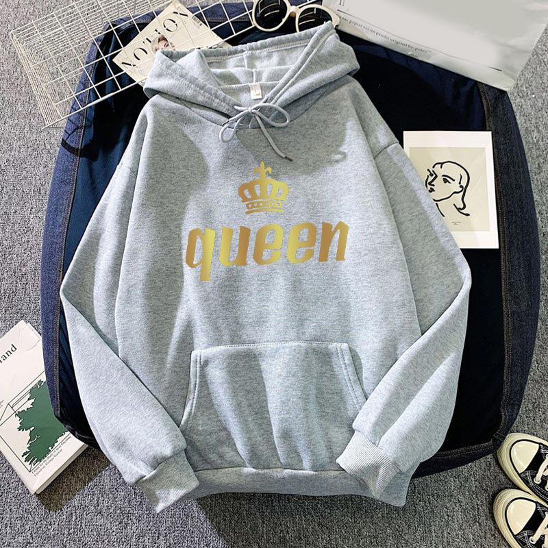 2022 Nueva pareja de moda Ropa deportiva Sudadera con capucha KING QUEEN  Sudadera con capucha estampada S-3XL comprar a buen precio — entrega  gratuita, reseñas reales con fotos — Joom
