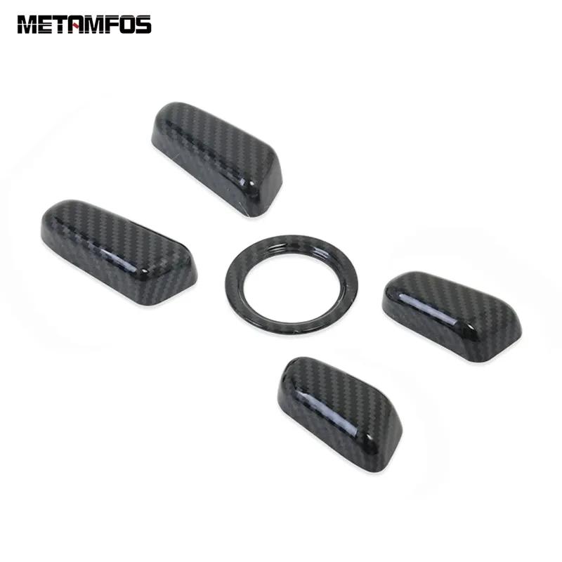 For Hyundai Tucson 2015-  Carbon Fiber Seat Adjust Switch Control Button Cover Trim Interior Accessories Car Styling