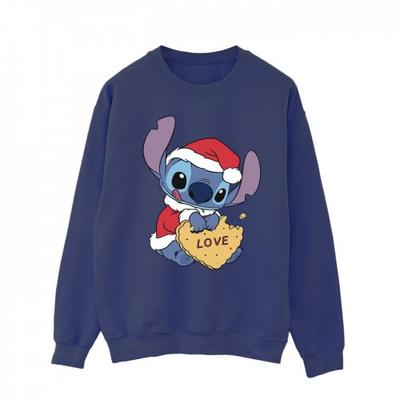 Mens Lilo And Stitch Christmas Love Biscuit Sweatshirt