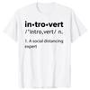 Humor Quotes Fitness Neutral Round Neck High Quality T-shirt Humor Introvert Joke Introvert Cotton T-shirt Genderless Top