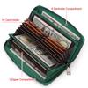 Humerpaul Ladies Wallet Leather Wallet RFID Anti-theft Swipe Wallet Zipper Large-capacity Wallet Multi-card Coin Purse