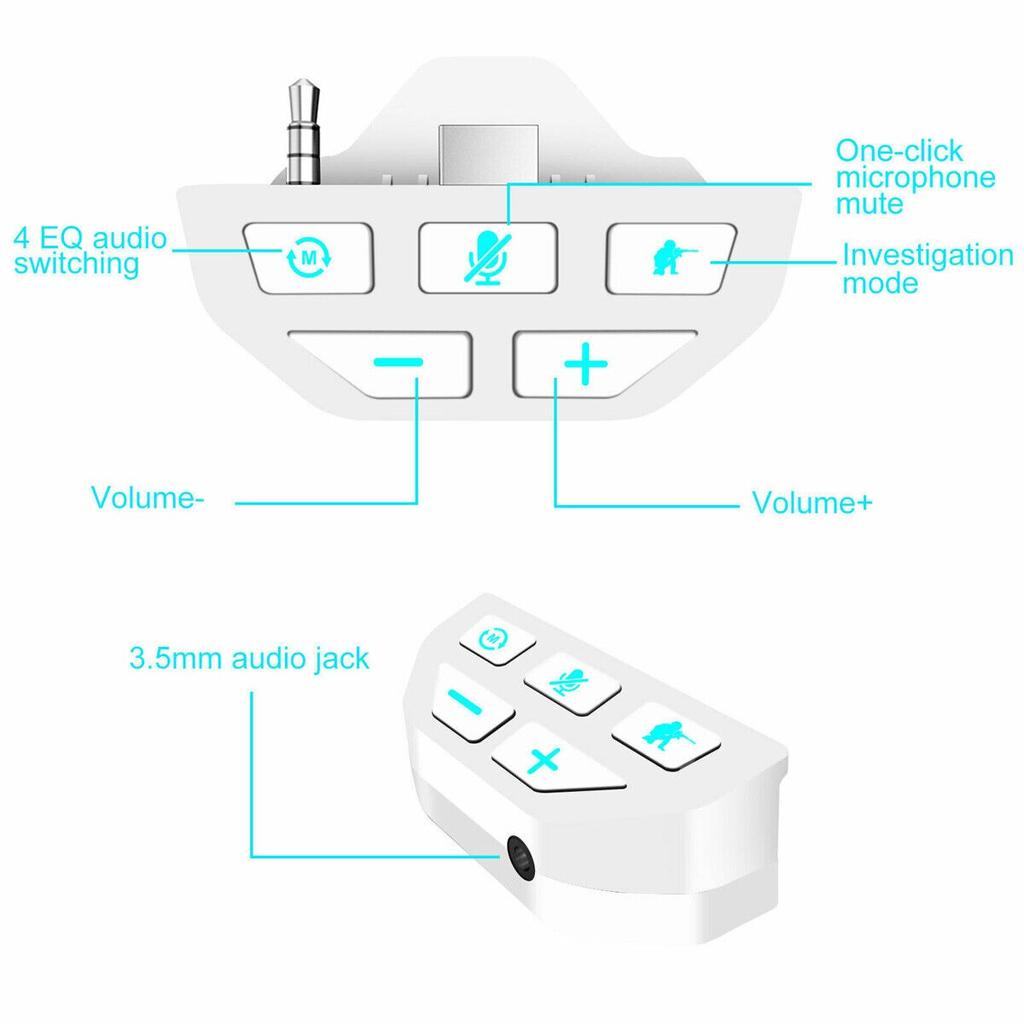 Stereo-Headset-Adapter nur für Microsoft Xbox One X/S Controller, Sound Enhancer mit 3,5-mm-Audiobuchse