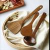 Non-stick Pan Special Chicken Wing Wood Spatula, Natural Long Handle Spatula Set, Spoon Kitchen Tools