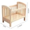 Furniture Accessories 1:12 Dollhouse Miniature Wood Baby Bed Simulation Bedroom Doll Model Doll House