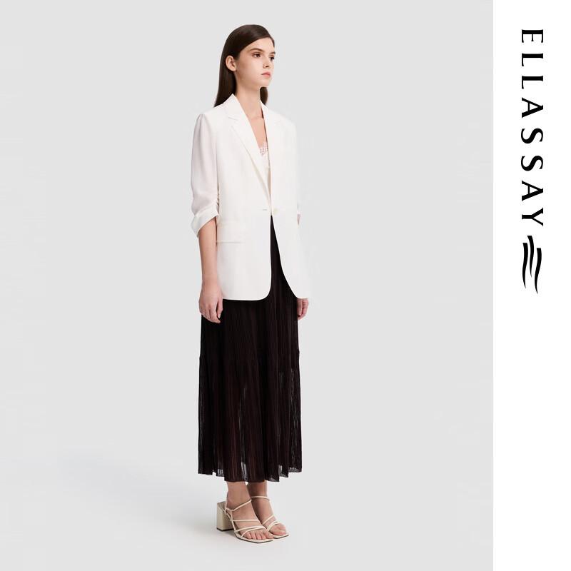 ELLASSAY Women's Acetate Relaxed Fit Blazer