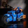 JD124 Blue Mecha Battle Hammer Building Blocks Motorcycle – Educational DIY Model Toy for Boys