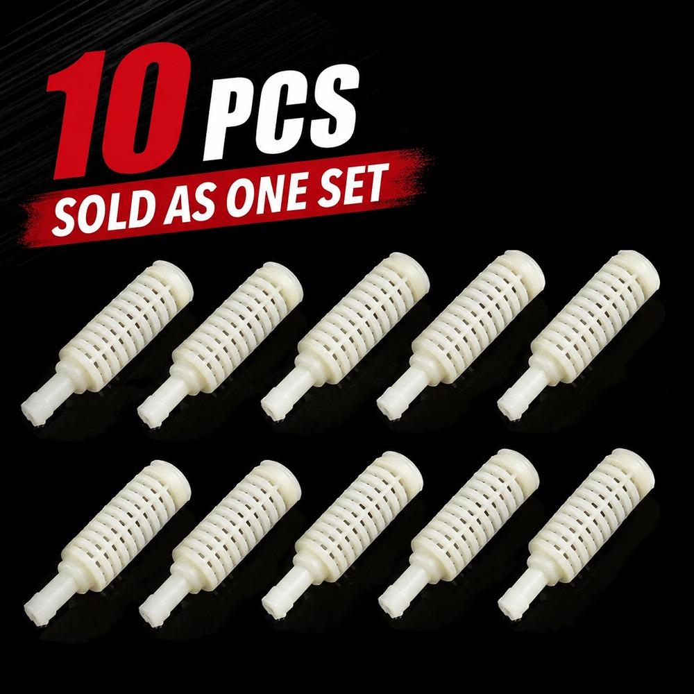 10Pcs Transparent Inline Filter Diffuser Bubble Diffuser for Fish Tank Air Pump Filtration 10Pcs White