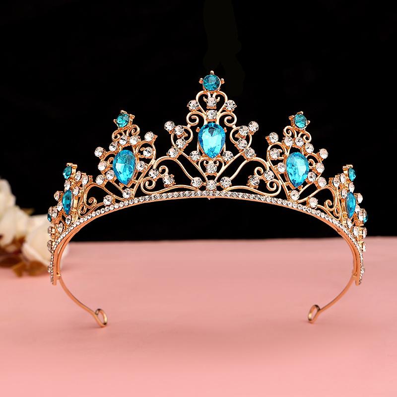 Black Baroque Crown Tiara Bride Eighteen Female Bar Mitzvah Birthday Princess Crown