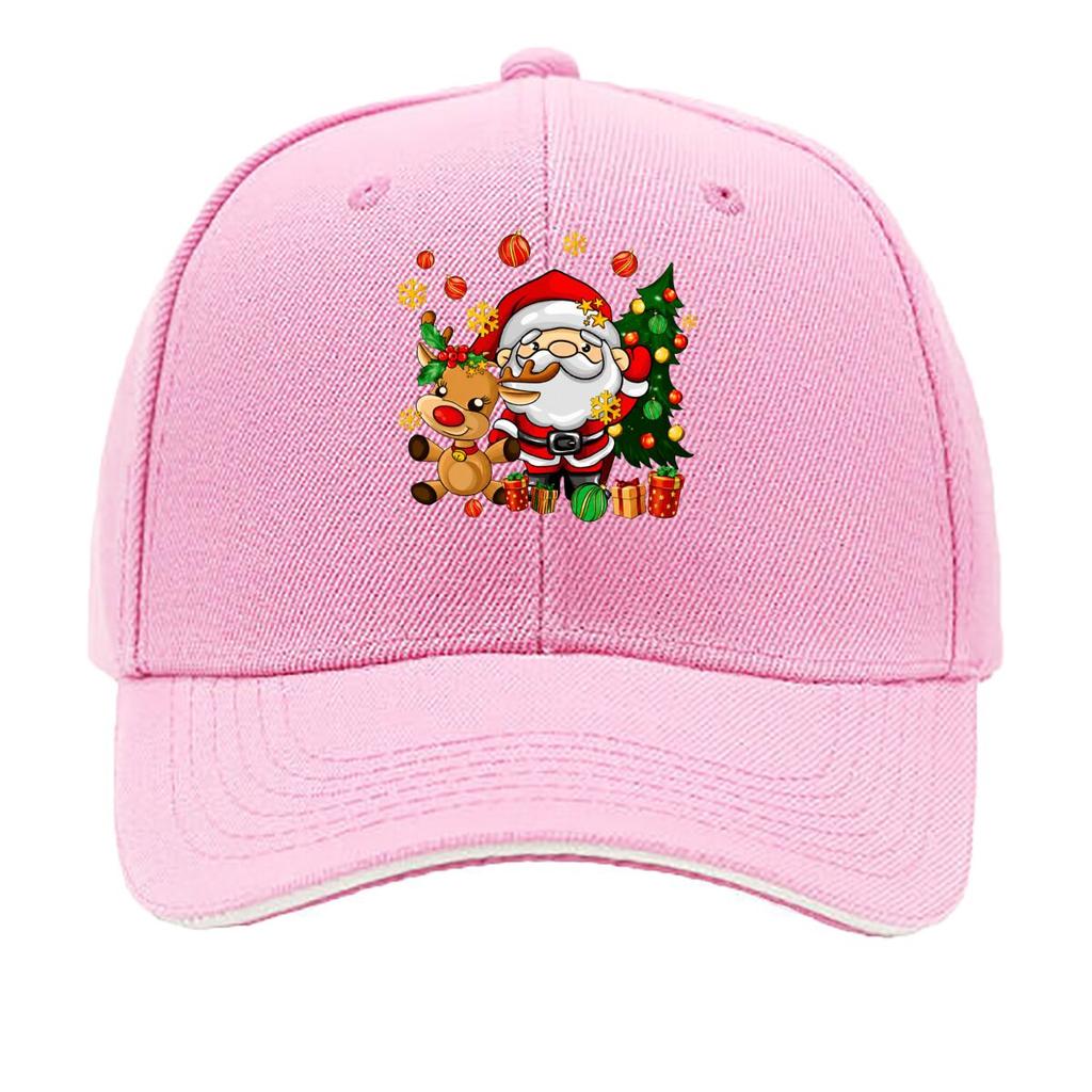 Cute Christmas Santa Claus Reindeer Tree Snowflake Gifts Sandwich Baseball Cap Unisex Women Sun Cap Outdoor Workouts Hat