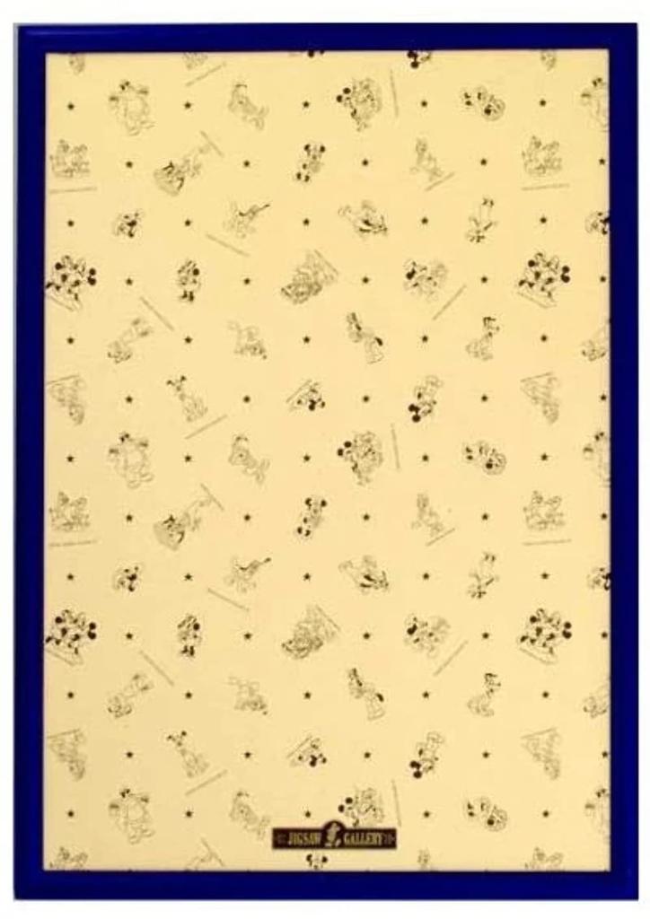 Tenyo [Hergestellt in Japan] Holz-Puzzle-Rahmen Disney Exklusiv Panel für 1000 Teile Blau (51x73,5 cm) Easy Set Stopper Funktion Mickey Emblem Platte