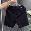 Summer Fashion Versatile Solid Color Simple Casual Pants Thin Fit Straight Leg Youth Shorts