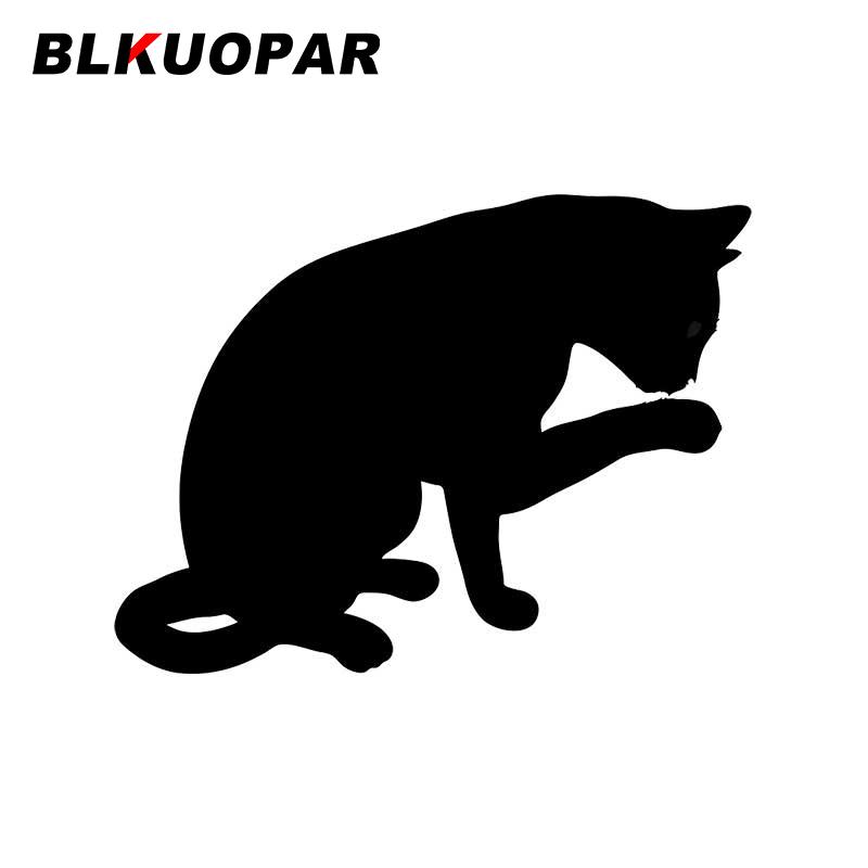 BLKUOPAR For Cat Licking Car Sticker Waterproof Personality Decals Scratch-Proof Surfboard Motorcycle Bumper Vinyl Car Wrap